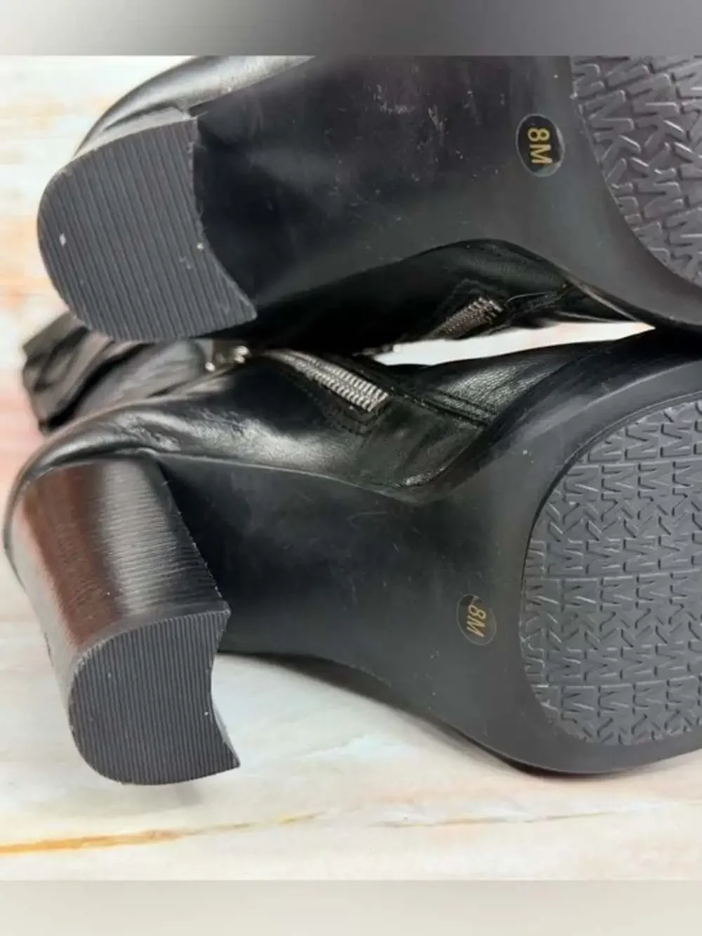 NWOT MICHAEL Michael Kors Greenwich Knee High black leather boots